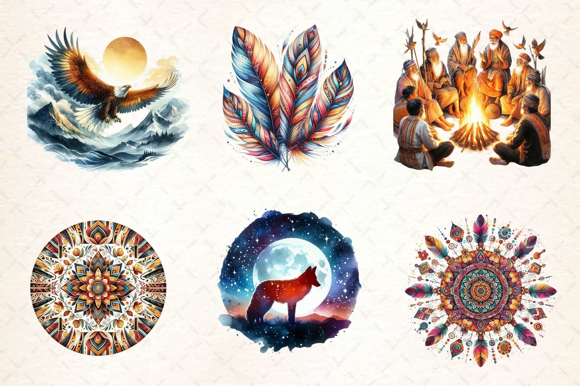 Native American Heritage Clipart Bundle 2 - CraftNest - Digital Crafting and Art