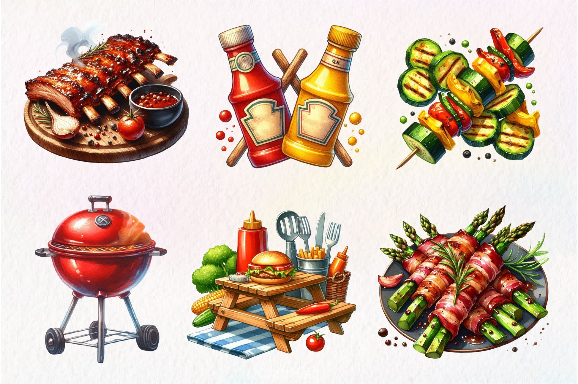 BBQ Barbecue Clipart Bundle - CraftNest - Digital Crafting and Art