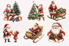 Vintage Santa Claus Clipart Bundle - CraftNest - Digital Crafting and Art