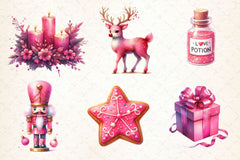 Pink Christmas Clipart Bundle 1 - CraftNest - Digital Crafting and Art