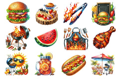 Summer BBQ Party Clipart Bundle 2 - CraftNest - Digital Crafting and Art