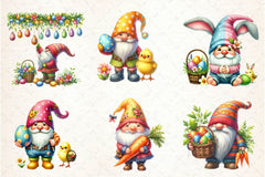 Easter Gnomes Clipart Bundle 2 - CraftNest - Digital Crafting and Art