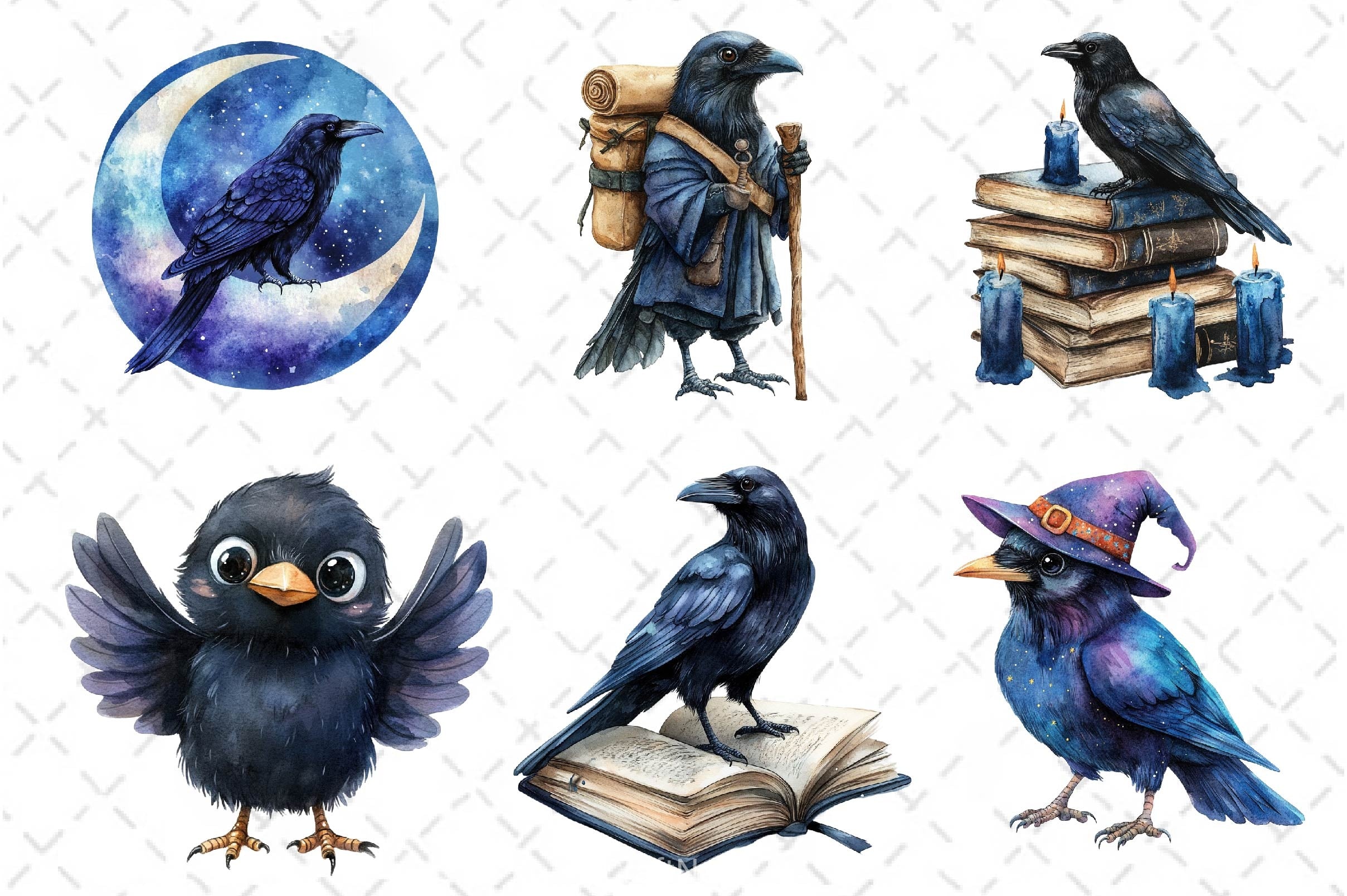 Raven Bird Clipart Bundle - CraftNest - Digital Crafting and Art
