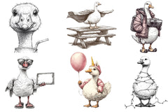 Silly Goose Clipart Bundle 1 - CraftNest - Digital Crafting and Art