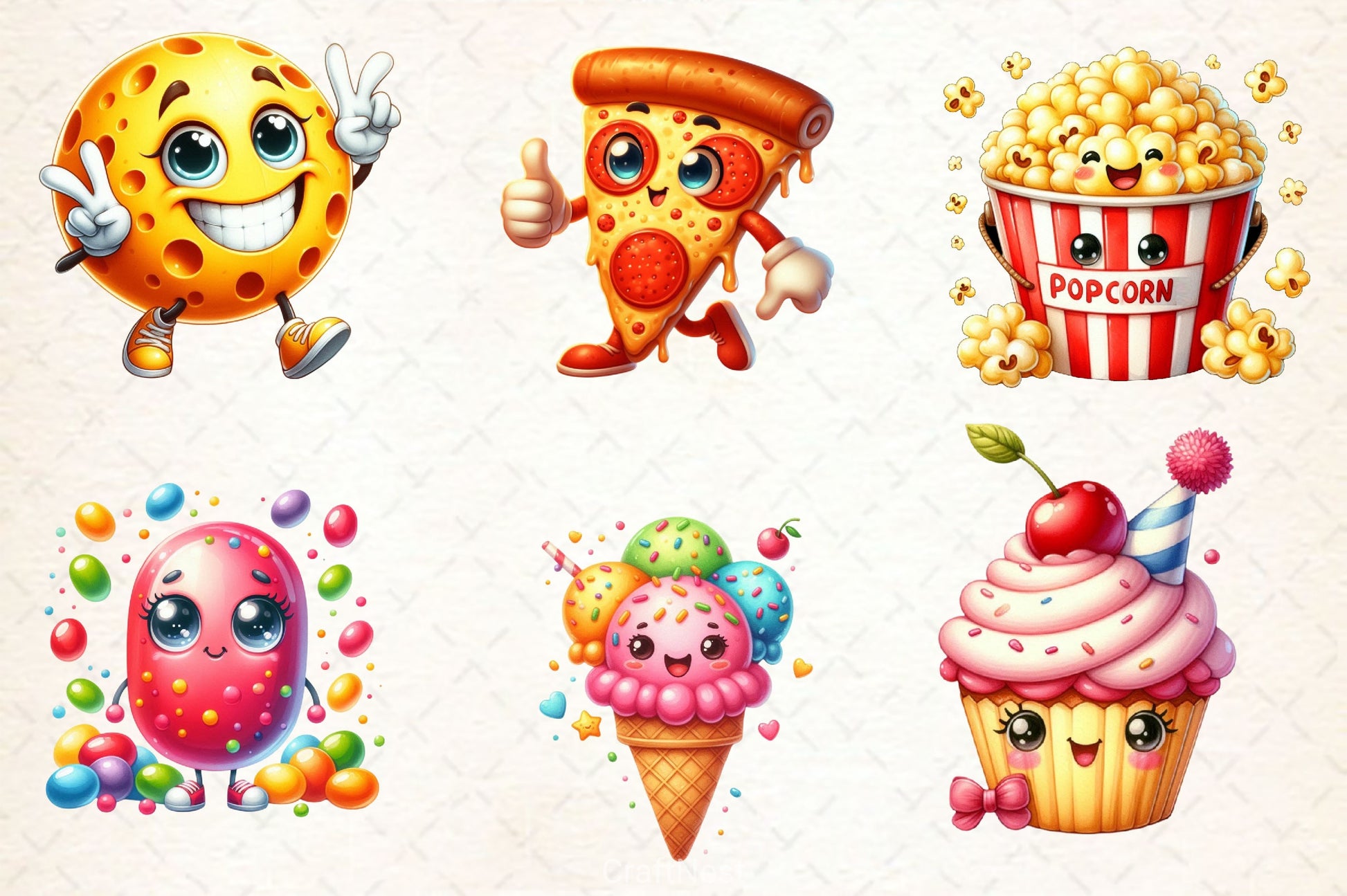 Cute Food Clipart Bundle - CraftNest - Digital Crafting and Art