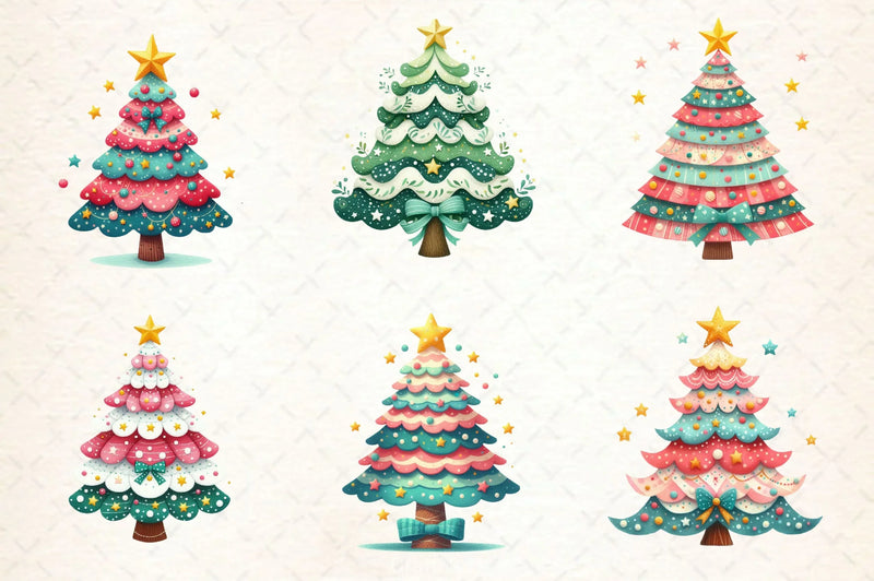 Christmas Tree Clipart Bundle 14 - CraftNest - Digital Crafting and Art