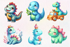 Cute Dinosaurs Clipart Bundle 3 - CraftNest - Digital Crafting and Art