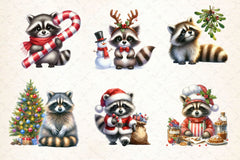 Christmas Raccoon Clipart Bundle 2 - CraftNest - Digital Crafting and Art