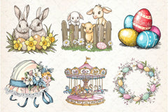 Vintage Easter Springtime Clipart Bundle - CraftNest - Digital Crafting and Art