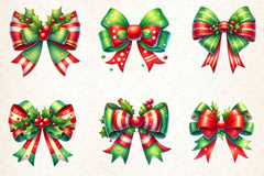 Christmas Bow Clipart Bundle 5 - CraftNest - Digital Crafting and Art