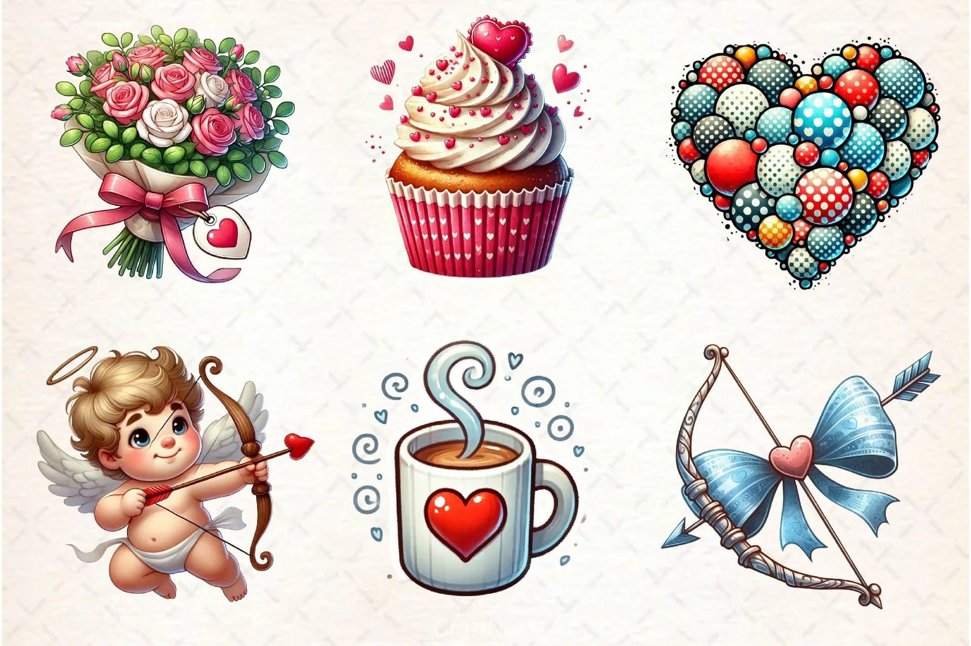 Retro Valentine Clipart Bundle 3 - CraftNest - Digital Crafting and Art