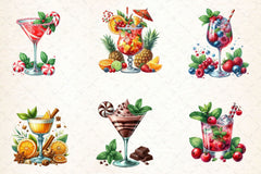 Christmas Cocktail Collection Clipart Bundle 2 - CraftNest - Digital Crafting and Art