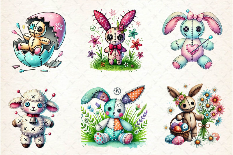 Cute Easter Voodoo Doll Clipart Bundle 2 - CraftNest - Digital Crafting and Art