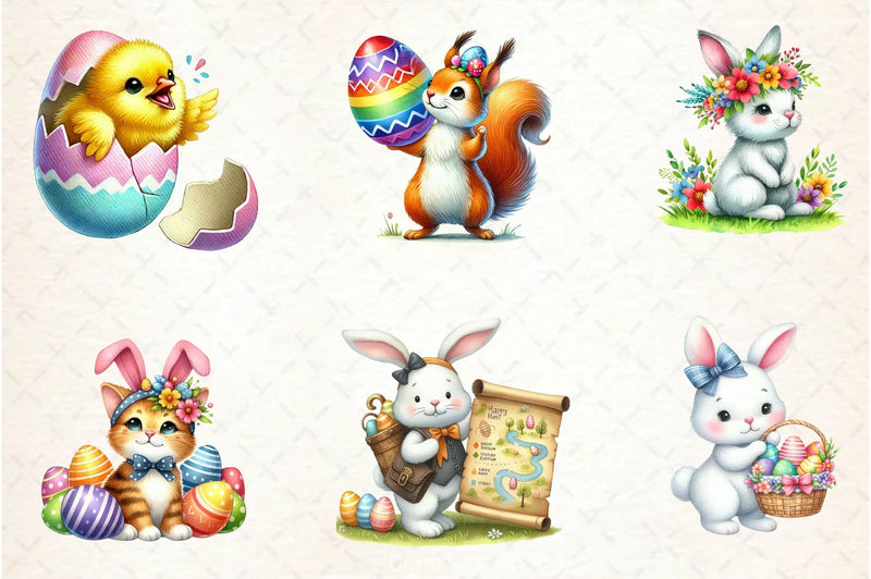 Easter Animals Clipart Bundle 2 - CraftNest - Digital Crafting and Art