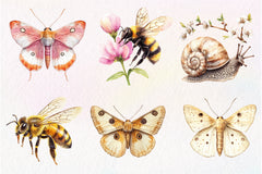 Vintage Spring Insect Clipart Bundle 56 - CraftNest - Digital Crafting and Art