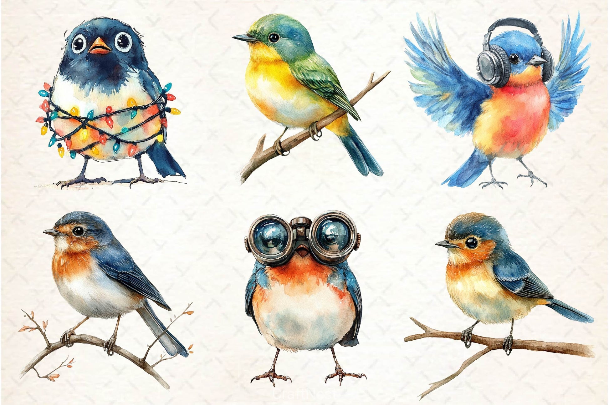 Cute Quirky Funny Birds Clipart Bundle 2 - CraftNest - Digital Crafting and Art
