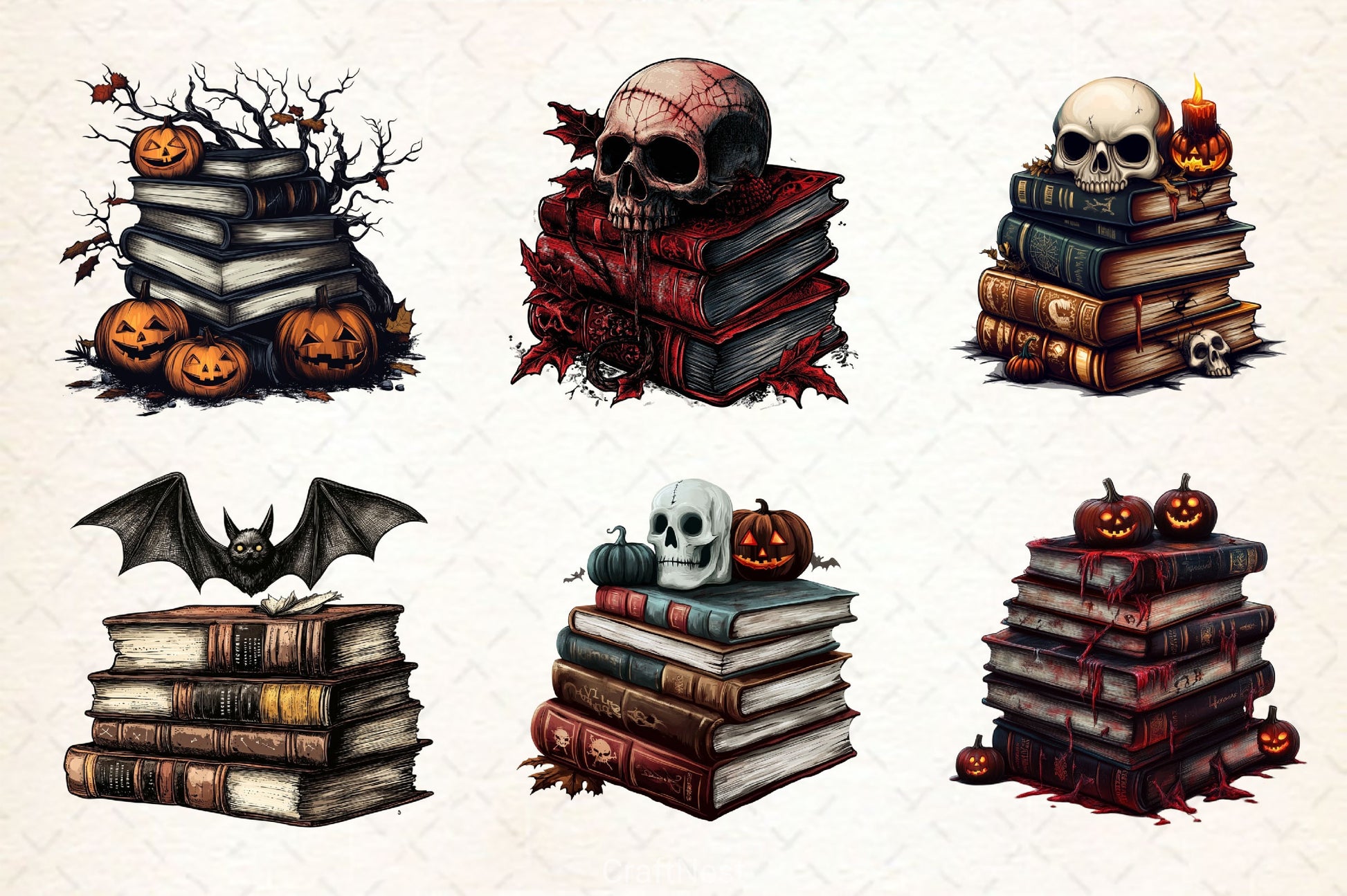 Gothic Books Clipart Bundle 4 - CraftNest - Digital Crafting and Art