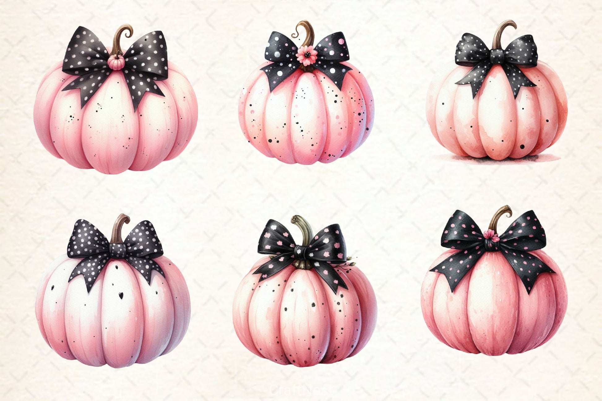 Pink Pumpkin Clipart Bundle 1 - CraftNest - Digital Crafting and Art