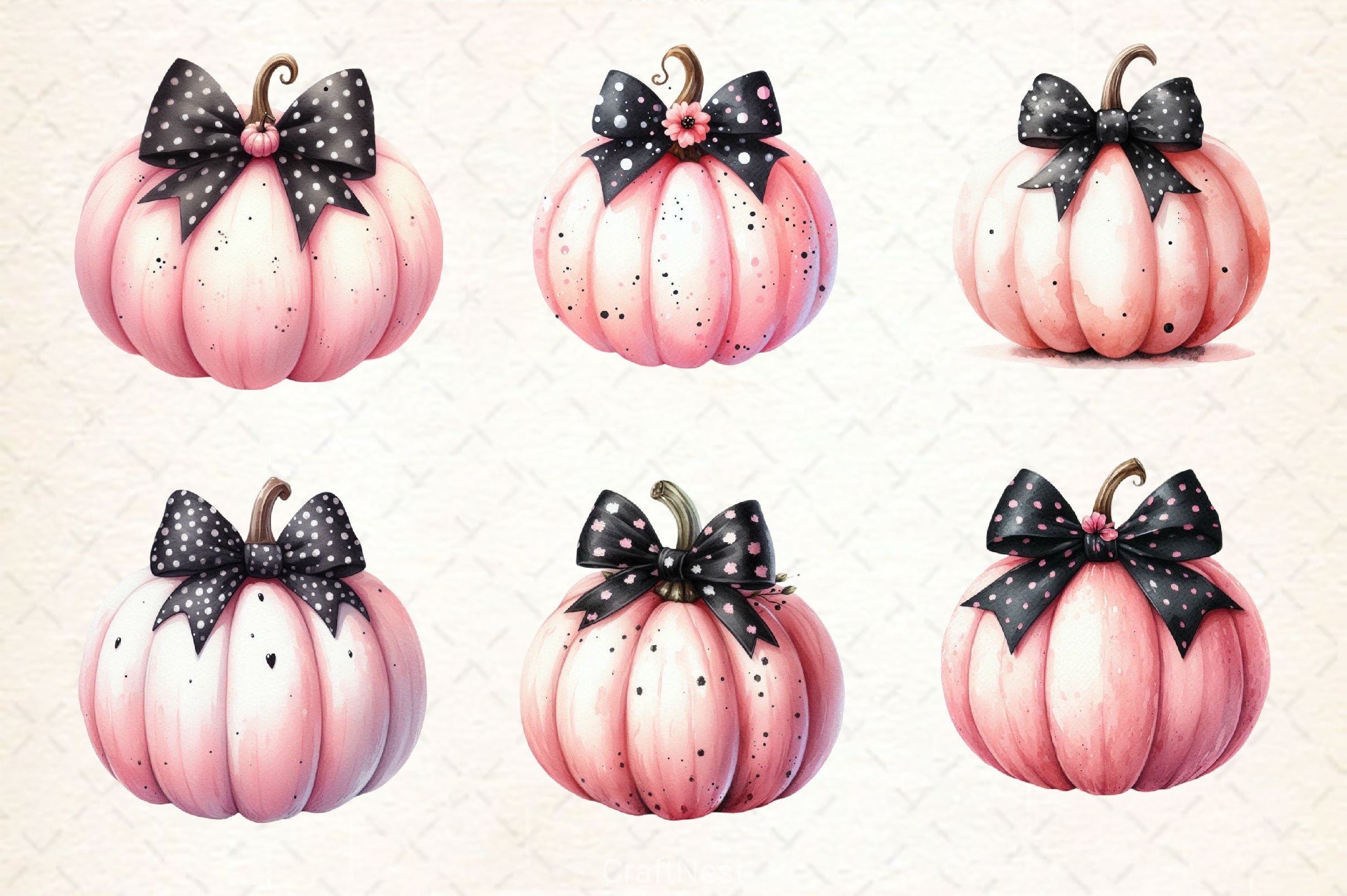Pink Pumpkin Clipart Bundle 1 - CraftNest - Digital Crafting and Art