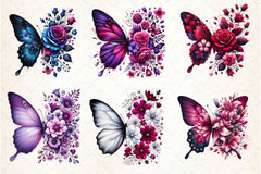 Butterfly Flowers Clipart Bundle 27 - CraftNest - Digital Crafting and Art