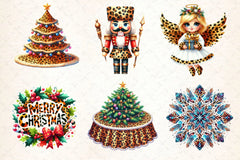 Leopard Print Christmas Clipart Bundle 2 - CraftNest - Digital Crafting and Art