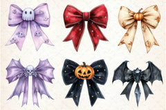 Halloween Coquette Bow Clipart Bundle 4 - CraftNest - Digital Crafting and Art