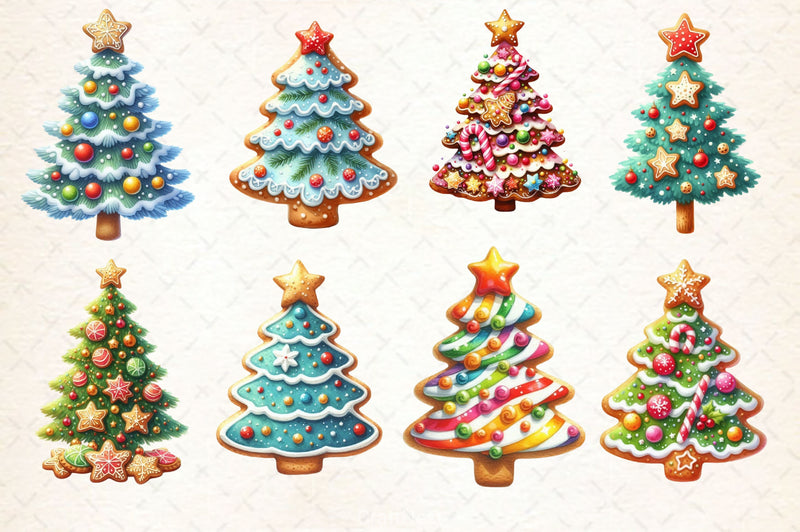 Christmas Sweet Cookie Tree Clipart Bundle - CraftNest - Digital Crafting and Art