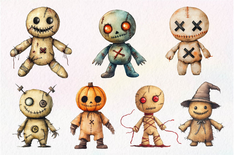 Halloween Voodoo Doll Clipart Bundle 2 - CraftNest - Digital Crafting and Art