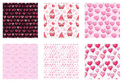 Valentine Gnome Digital Paper - CraftNest - Digital Crafting and Art