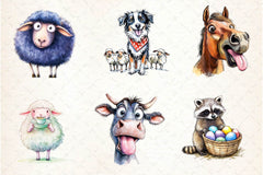 Quirky Funny Farm Animal Clipart Bundle - CraftNest - Digital Crafting and Art