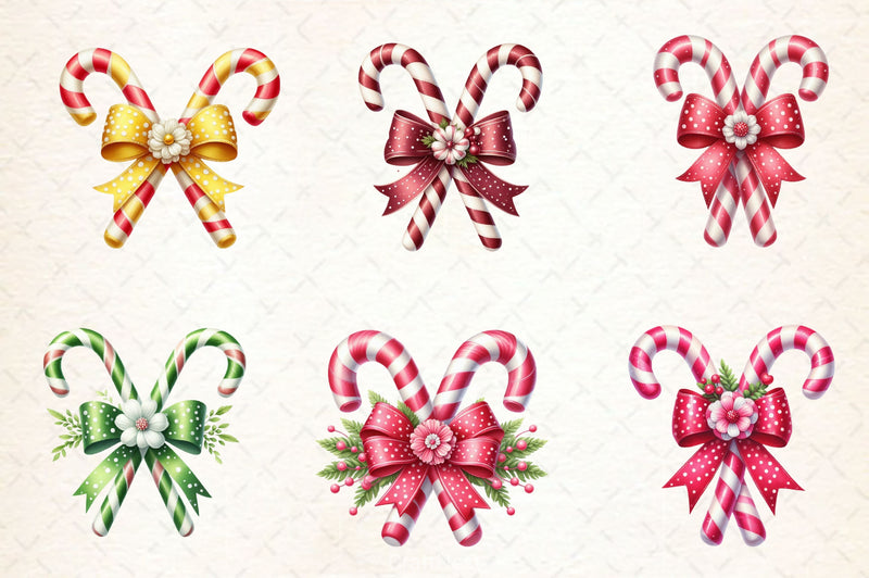 Candy Cane Christmas Clipart Bundle - CraftNest - Digital Crafting and Art