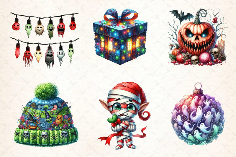 Spooky Christmas Clipart Bundle 2 - CraftNest - Digital Crafting and Art