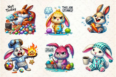 Funny Easter Bunny Clipart Bundle 3 - CraftNest - Digital Crafting and Art