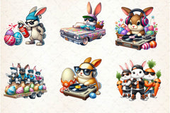 Hip Hop Bunny Easter Urban Clipart Bundle - CraftNest - Digital Crafting and Art