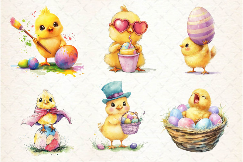 Quirky Easter Chick Clipart Bundle - CraftNest - Digital Crafting and Art