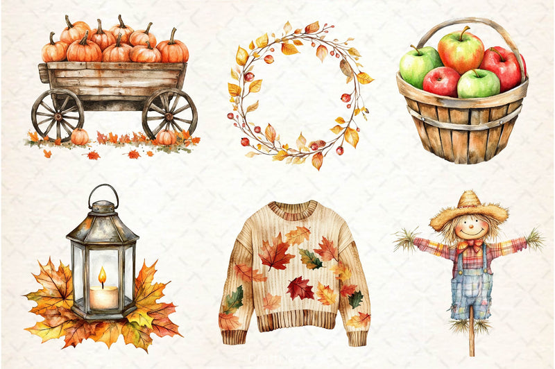 Fall Autumn Clipart Bundle - CraftNest - Digital Crafting and Art