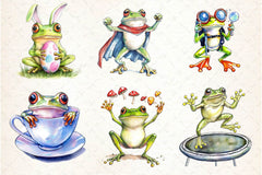 Funny Frog Clipart Bundle 2 - CraftNest - Digital Crafting and Art