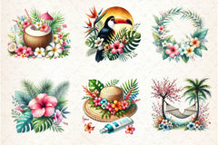 Tropical Spring Clipart Bundle 3 - CraftNest - Digital Crafting and Art