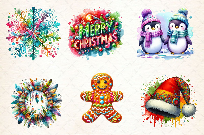 Funky Christmas Clipart Bundle 2 - CraftNest - Digital Crafting and Art
