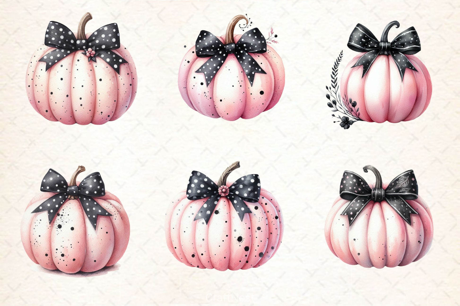 Pink Pumpkin Clipart Bundle 1 - CraftNest - Digital Crafting and Art
