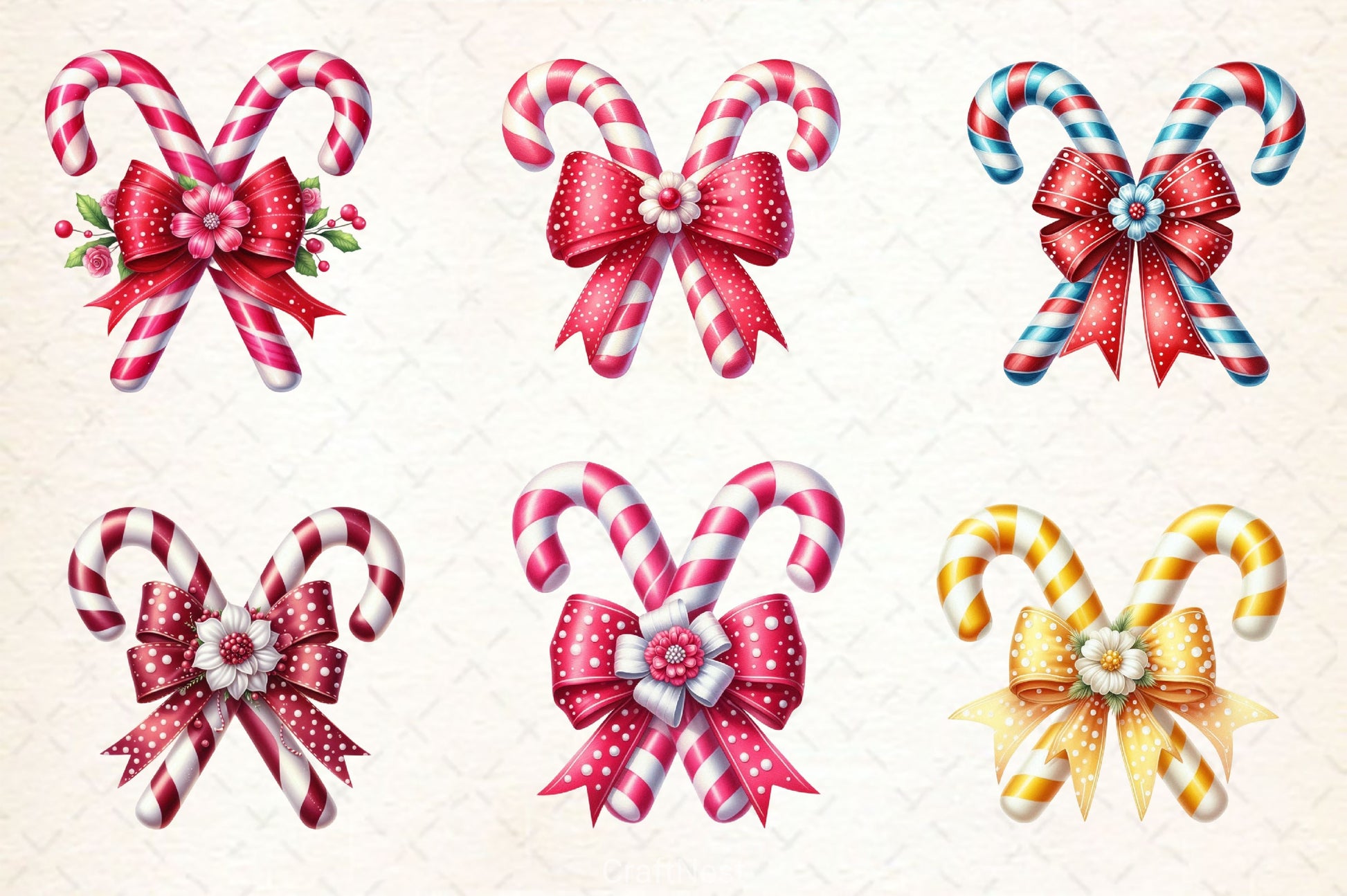 Candy Cane Christmas Clipart Bundle - CraftNest - Digital Crafting and Art