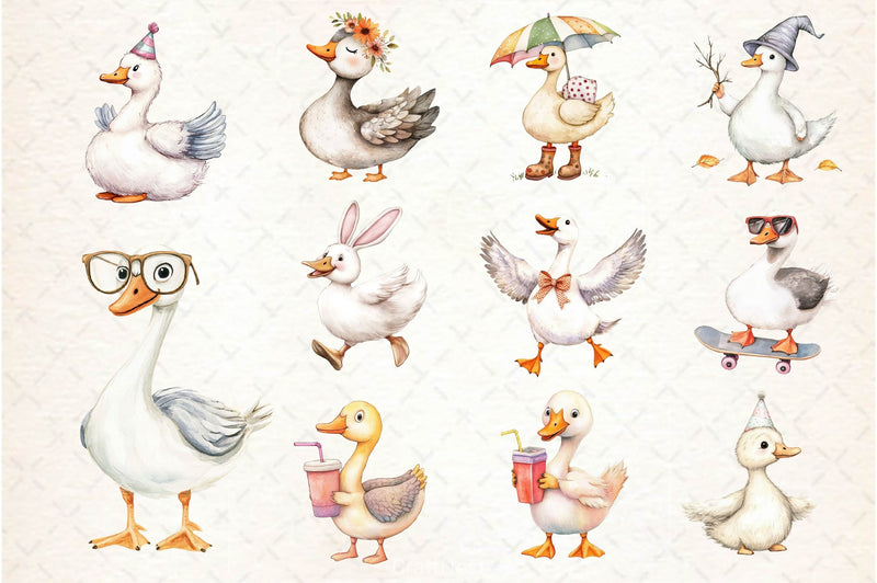 Silly Goose Clipart Bundle 5 - CraftNest - Digital Crafting and Art
