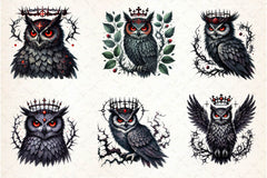 Gothic Owls Clipart Bundle 4 - CraftNest - Digital Crafting and Art