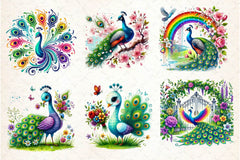 Spring Peacock Clipart Bundle - CraftNest - Digital Crafting and Art