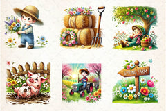 Spring Farmer Clipart Bundle 7 - CraftNest - Digital Crafting and Art