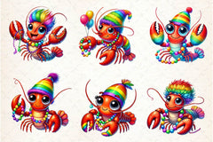Crawfish Mardi Gras Clipart Bundle - CraftNest - Digital Crafting and Art