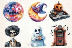 Disco Halloween Clipart Bundle 2 - CraftNest - Digital Crafting and Art