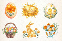 Marigold Easter Clipart Bundle 2 - CraftNest - Digital Crafting and Art