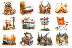 Autumn Camping Trip Clipart Bundle 2 - CraftNest - Digital Crafting and Art