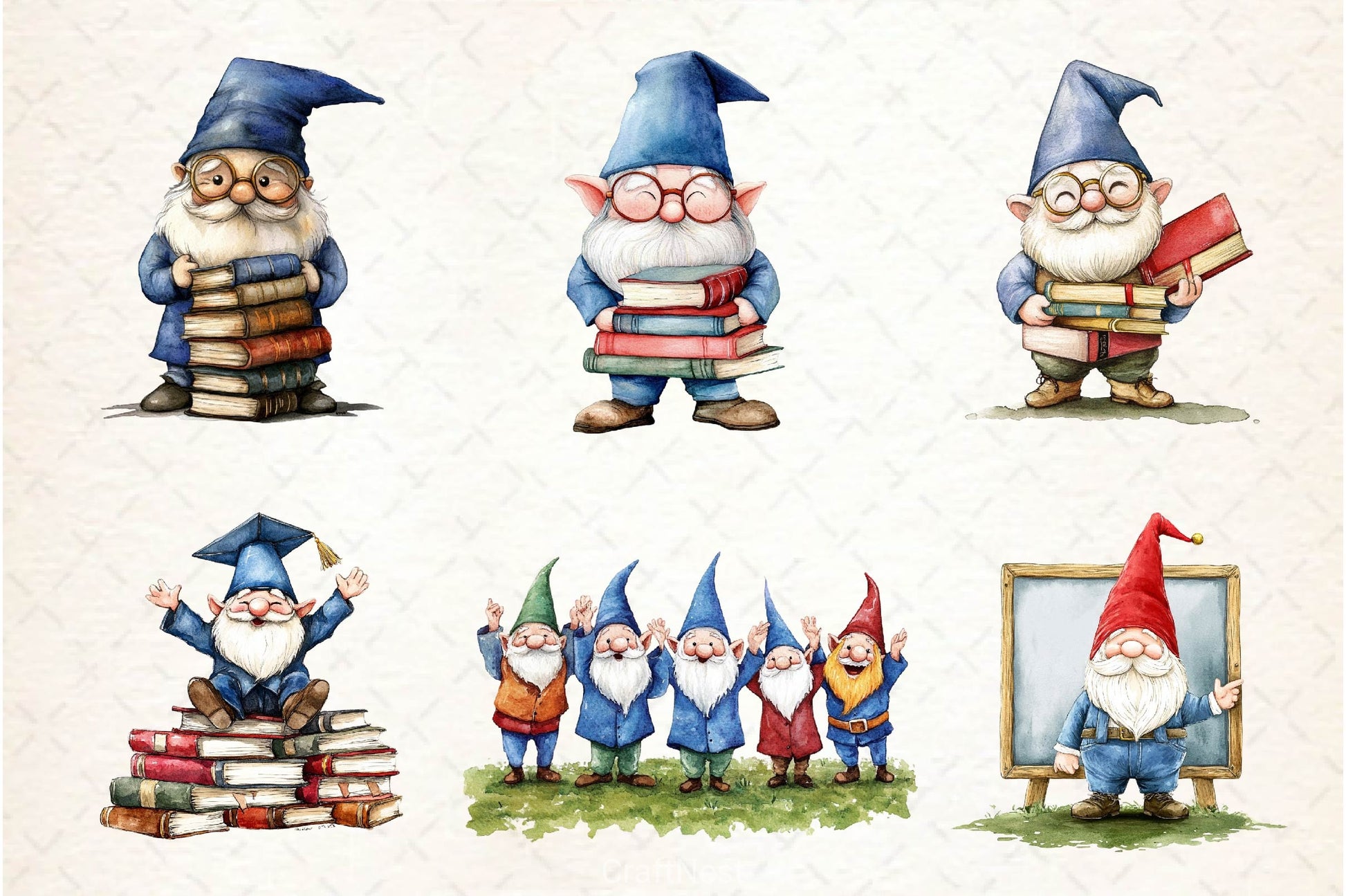 Graduation Gnome Clipart Bundle - CraftNest - Digital Crafting and Art